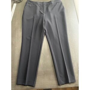 Laura Petites Womens Black Straight Leg Dress Pants Size 12 Polyester Spandex